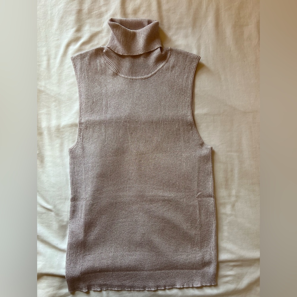 Mango Sleeveless Turtleneck Sweater